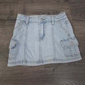 Cat & Jack Girls Light Wash Denim Skirt Size XS 4/5
